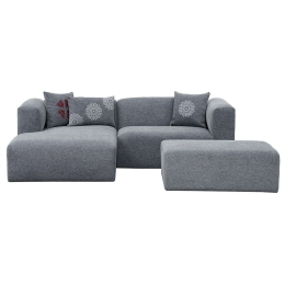 Καναπές Γωνιακός (Αριστερή Γωνία) Linden Mini 825BLC2911 233x158x72cm Grey