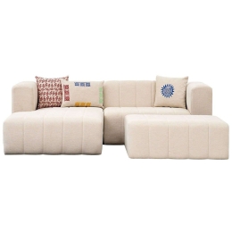 Καναπές Γωνιακός (Αριστερή Γωνία) Beyza Mini 825BLC2901 238x160x73cm Cream
