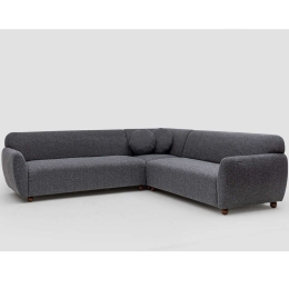 Καναπές Γωνιακός Eddy 560ARE1199 280x93x86cm Dark Grey