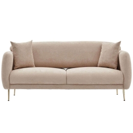 Καναπές - Κρεβάτι Τριθέσιος Simena 825BLC2836 210x95x80cm Beige-Gold