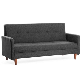 Καναπές - Κρεβάτι Τριθέσιος Hiko 859FTN2813 200x75x83cm Dark Grey