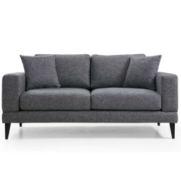 Καναπές Διθέσιος Nordic 560ARE1504 180x90x85cm Dark Grey