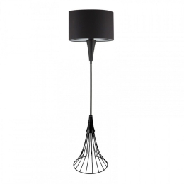 Φωτιστικό Δαπέδου Olde 216731 E27 33x33x127cm Black Megapap Μέταλλο,Ύφασμα