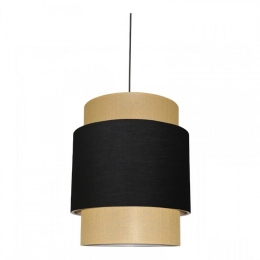 Φωτιστικό Οροφής Holdon 208906 Ε27 30x34x70cm Beige-Black Megapap Rattan