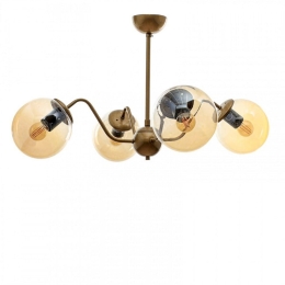 Φωτιστικό Οροφής Karmen 216704 E27 45x45x40cm Gold Megapap Μέταλλο