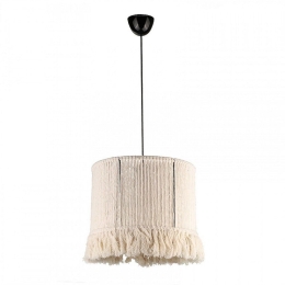 Φωτιστικό Οροφής Silas 216740 E27 30x30x75cm White Megapap Σχοινί