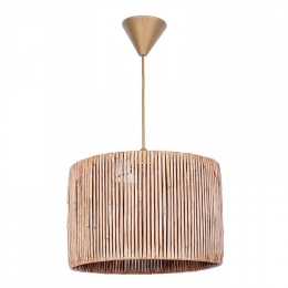 Φωτιστικό Οροφής Zale 207371 Ε27 28x28x65cm Natural Megapap Bamboo,Ξύλο