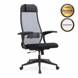 Καρέκλα Γραφείου Εργασίας Antonio 77708 66,5x70x111,8/133cm Black - Grey