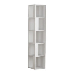 Βιβλιοθήκη Γωνιακή Piano 214322 31,4x31,4x158,9cm White Μελαμίνη