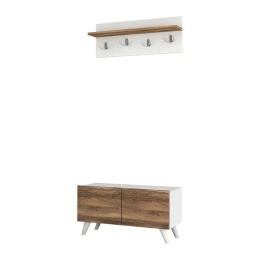 Έπιπλο Εισόδου Lores 216070 80x31,3x41,5cm White - Walnut