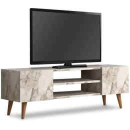 Έπιπλο Τηλεόρασης Etna 0221438 120x30x40cm Marble Effect Beige