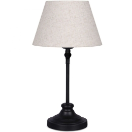 Φωτιστικό Επιτραπέζιο Doze 0208900 22x22x48cm 1xE27 9W Beige-Black Megapap Μέταλλο,Ύφασμα