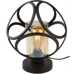 Φωτιστικό Επιτραπέζιο Silvia 0216734 20x20x25cm 1xE27 60W Black Megapap Μέταλλο
