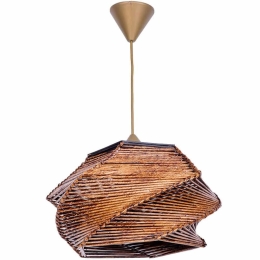 Φωτιστικό Οροφής Conall 0207370 35x35x65cm 1xE27 60W Brown Megapap Bamboo,Ξύλο