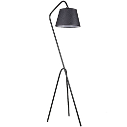 Φωτιστικό Δαπέδου Cambria 0124930 30x21x165cm 1xE27 60W Black-Anthracite Megapap Μέταλλο,Ύφασμα