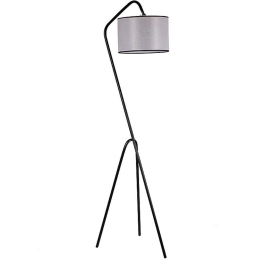 Φωτιστικό Δαπέδου Lester 0124929 30x20x165cm 1xE27 60W Black-Grey Megapap Μέταλλο,Ύφασμα