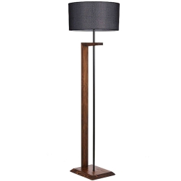 Φωτιστικό Δαπέδου Julane 0124933 45x24x163cm 1xE27 60W Multi-Anthracite Megapap Μέταλλο,Ύφασμα,Ξύλο