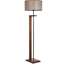 Φωτιστικό Δαπέδου Julane 0124932 45x24x163cm 1xE27 60W Multi-Moca Megapap Μέταλλο,Ύφασμα,Ξύλο