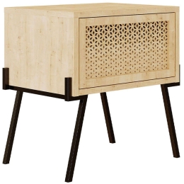 Κομοδίνο Naive 0214259 48x34x51cm Natural-Black