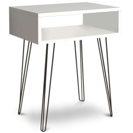 Κομοδίνο Fiona 0117660 55x35x58cm White-Black