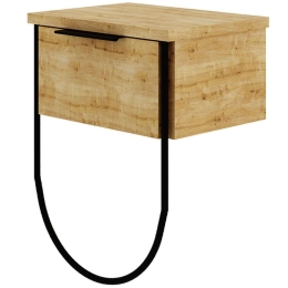 Κομοδίνο Norfolk 0214276 33x25x44cm Natural-Black
