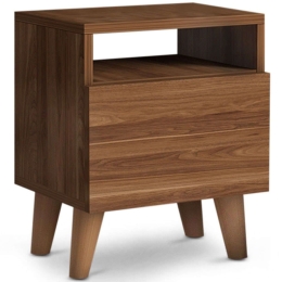 Κομοδίνο Luce 0117766 40x30x47,6cm Walnut