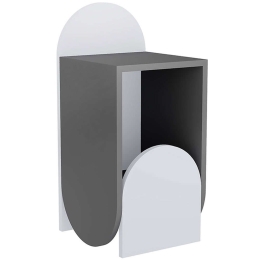 Κομοδίνο Nun 0214281 32x32x71cm Anthracite-White