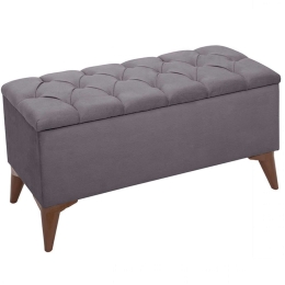 Ταμπουρέ Με Αποθηκευτικό Χώρο Freeman 0127333 90x40x50cm Grey