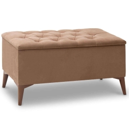 Ταμπουρέ Με Αποθηκευτικό Χώρο Freeman 0123816 90x40x50cm Beige
