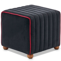 Σκαμπό Mona 0213645 40x40x40cm Black-Red
