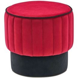 Σκαμπό Rose 0213632 40x40x40cm Red-Black