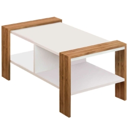 Τραπεζάκι Σαλονιού Erika 0215973 90x60x42cm White-Walnut