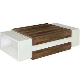 Τραπεζάκι Σαλονιού Nora 0215957 110x60,6x31cm White-Walnut
