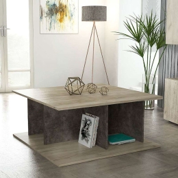 Τραπεζάκι Σαλονιού Davide 0204635 90x90x42cm Oak-Grey