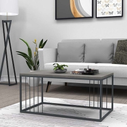 Τραπεζάκι Σαλονιού Halbert 0123157 90x50x40cm Grey-Anthracite