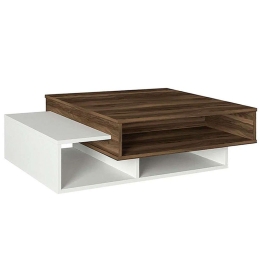 Τραπεζάκι Σαλονιού Tab 0215959 105x60x32cm Walnut-White