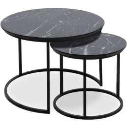 Ζιγκόν Gary Marble (Σετ 2Τμχ) 0212165 65x65x44cm Black