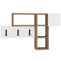 Κρεμάστρα Τοίχου Game 0207537 99,5x15x61cm Natural-White Μελαμίνη,Μέταλλο