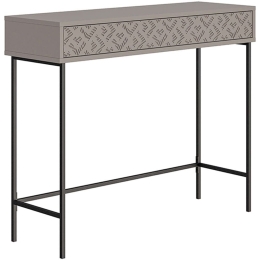 Κονσόλα Heaton 0213968 110x35,6x90cm Moca Μελαμίνη,Μέταλλο