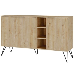 Μπουφές Clara 0207489 142x35,6x83cm Natural Μελαμίνη,Μέταλλο