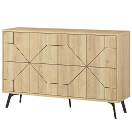 Μπουφές Dune 0207519 123x35x77,4cm Natural Μελαμίνη,Μέταλλο