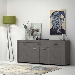 Μπουφές Joseph 0192549 177x40x76cm Anthracite Μελαμίνη