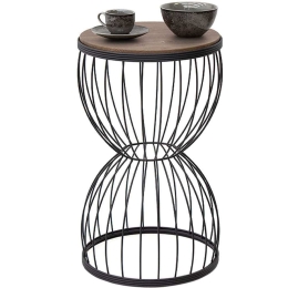Tραπεζάκι Βοηθητικό Pino 0127715 35x35x58cm Walnut-Black