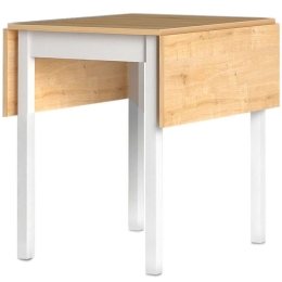 Τραπέζι Επεκτεινόμενο Katlanir 0117673 59x78x75-117x78x75cm Oak-White Μελαμίνη,Μέταλλο