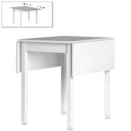 Τραπέζι Επεκτεινόμενο Katlanir 0117672 59x78x75-117x78x75cm White Μελαμίνη,Μέταλλο