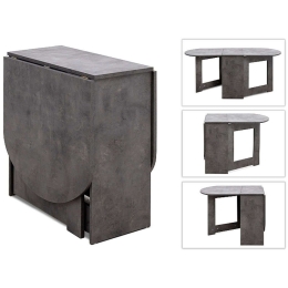 Τραπέζι Επεκτεινόμενο Winslet 0128607 34(63+63)x80x76cm Anthracite Μελαμίνη