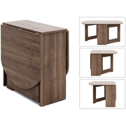 Τραπέζι Επεκτεινόμενο Winslet 0128606 34(63+63)x80x76cm Walnut Μελαμίνη