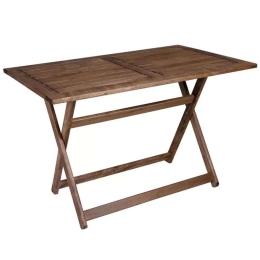 Τραπέζι Κήπου Πτυσσόμενο Klara 0034197 120x75x71cm Walnut