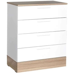 Συρταριέρα Base 0117189 72x40x88cm Oak-White