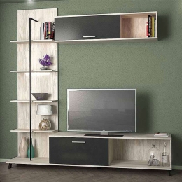 Σύνθεση Τηλεόρασης Ethel 0206448 190x40x190cm Grey-Anthracite